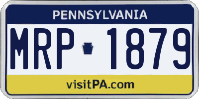 PA license plate MRP1879