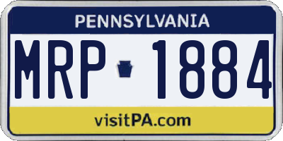 PA license plate MRP1884