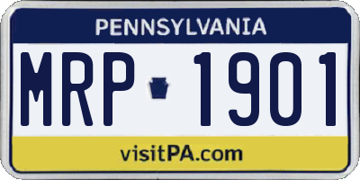 PA license plate MRP1901