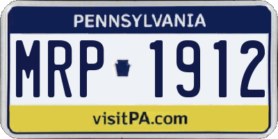 PA license plate MRP1912