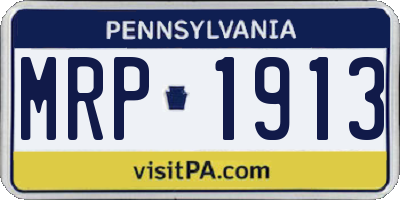 PA license plate MRP1913