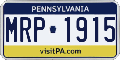 PA license plate MRP1915