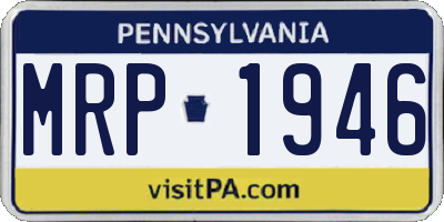 PA license plate MRP1946
