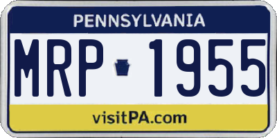 PA license plate MRP1955