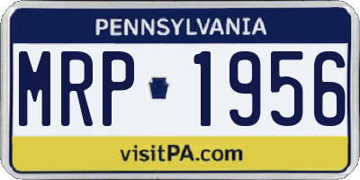 PA license plate MRP1956