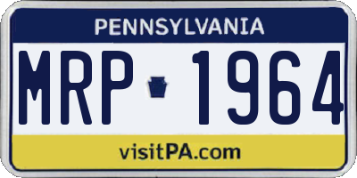 PA license plate MRP1964