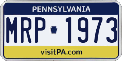 PA license plate MRP1973