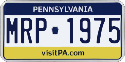 PA license plate MRP1975