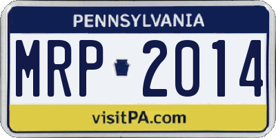 PA license plate MRP2014