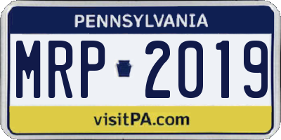 PA license plate MRP2019