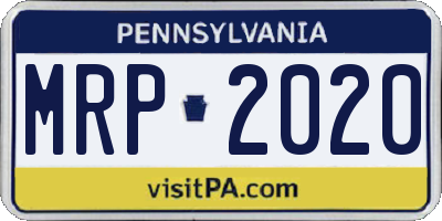 PA license plate MRP2020