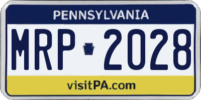 PA license plate MRP2028