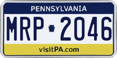 PA license plate MRP2046