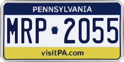 PA license plate MRP2055