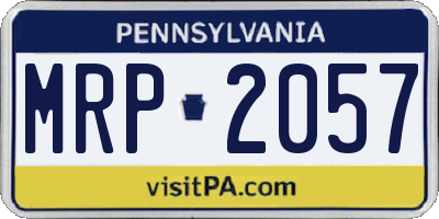 PA license plate MRP2057