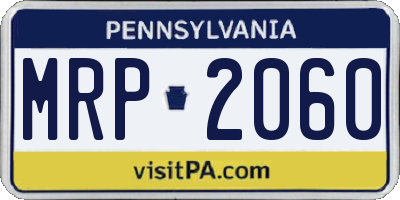 PA license plate MRP2060