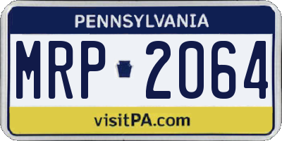 PA license plate MRP2064