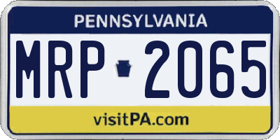 PA license plate MRP2065