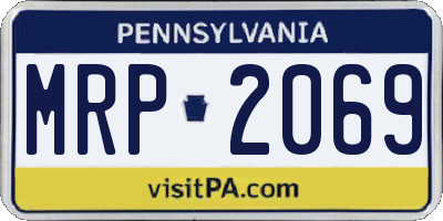 PA license plate MRP2069