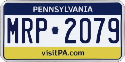 PA license plate MRP2079