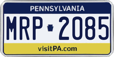 PA license plate MRP2085