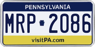 PA license plate MRP2086