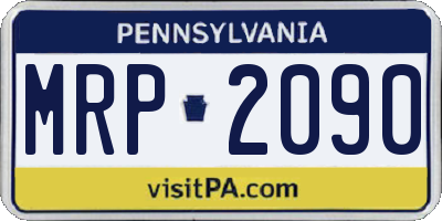 PA license plate MRP2090