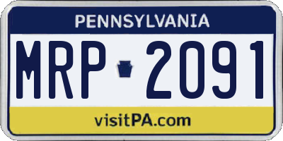 PA license plate MRP2091