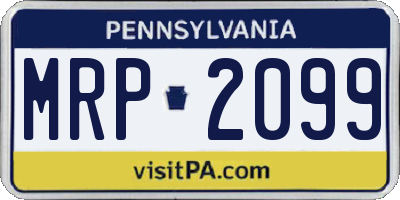 PA license plate MRP2099
