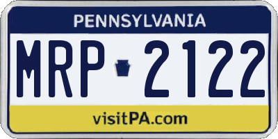 PA license plate MRP2122