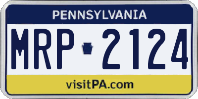 PA license plate MRP2124