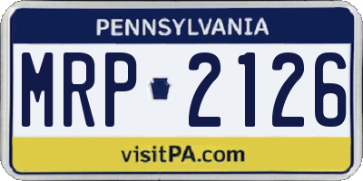 PA license plate MRP2126