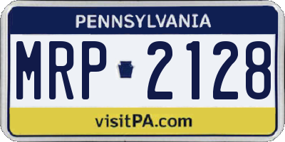 PA license plate MRP2128