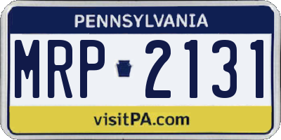 PA license plate MRP2131