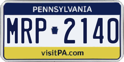 PA license plate MRP2140