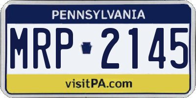 PA license plate MRP2145