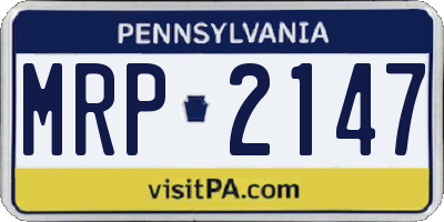PA license plate MRP2147