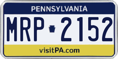 PA license plate MRP2152