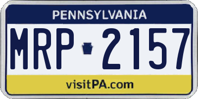 PA license plate MRP2157