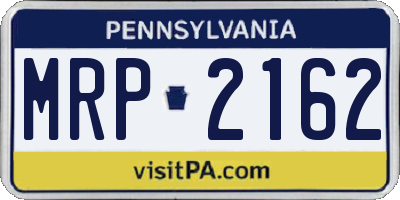 PA license plate MRP2162