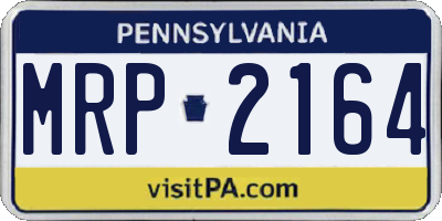 PA license plate MRP2164