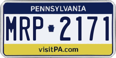 PA license plate MRP2171