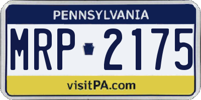 PA license plate MRP2175