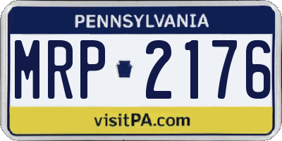 PA license plate MRP2176