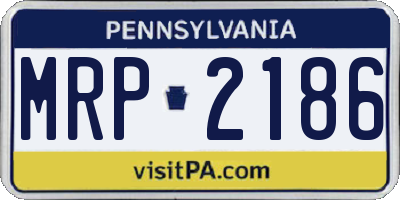PA license plate MRP2186