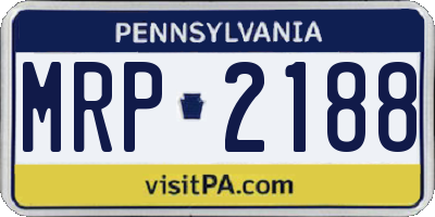 PA license plate MRP2188