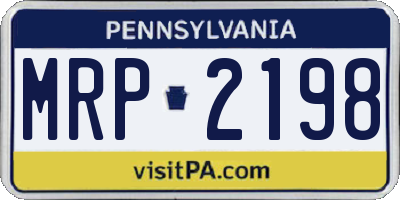 PA license plate MRP2198