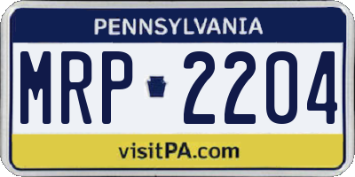 PA license plate MRP2204