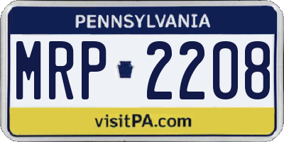 PA license plate MRP2208