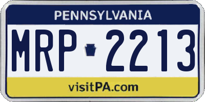 PA license plate MRP2213